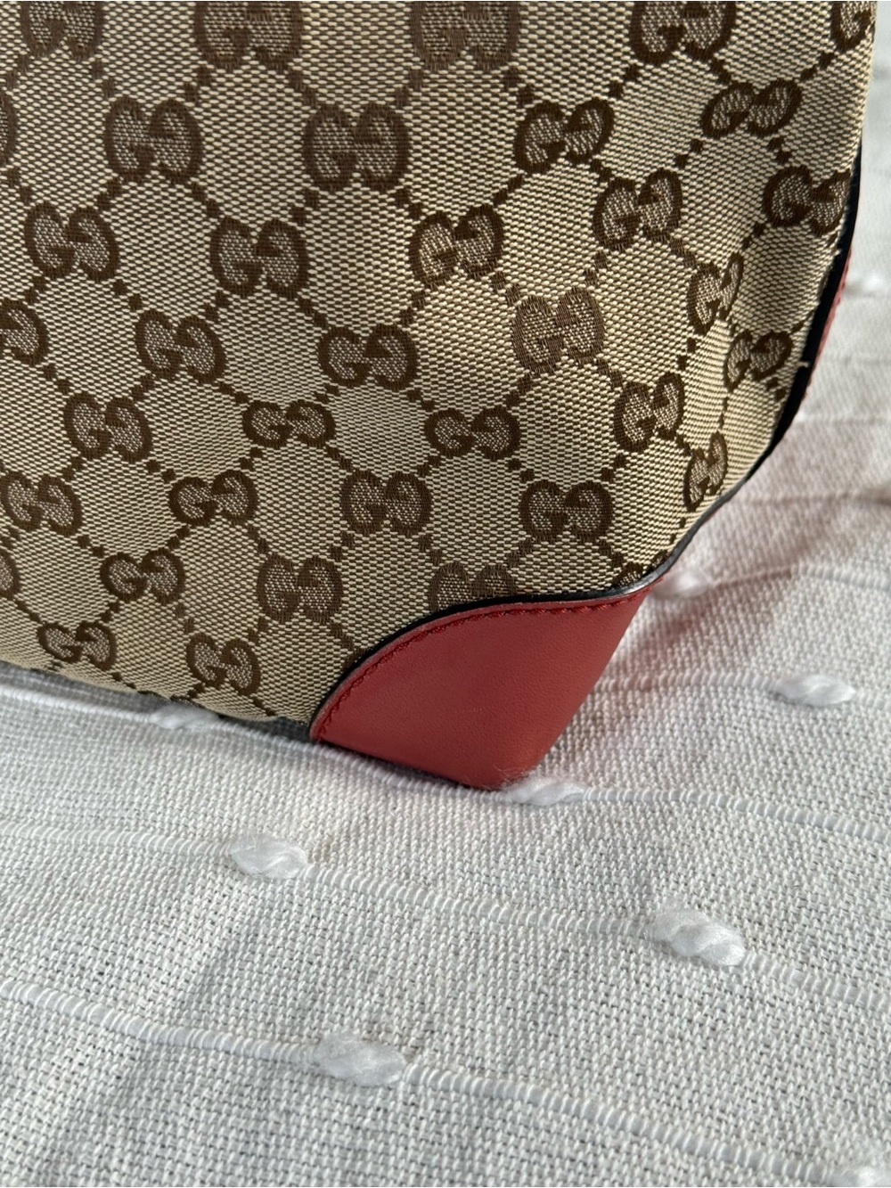 Gucci Beige Brown Monogram Tote with Pink Trim - Picture 3 of 10